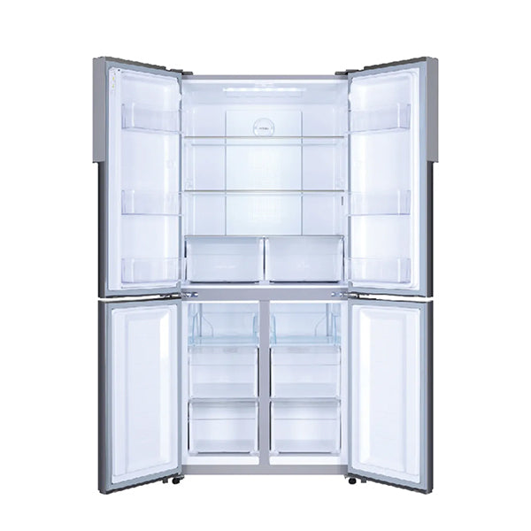 Haier No Frost Refrigerator, 4 Doors, 502 Liters, Inverter, Silver - HRF-550TDPD