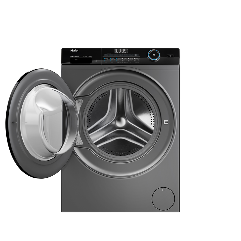 Haier Front Load Washing Machine with Direct Motion Inverter Motor, Super Drum, 9KG, 1400 RPM, Silver- HW90-B14959S6TU1