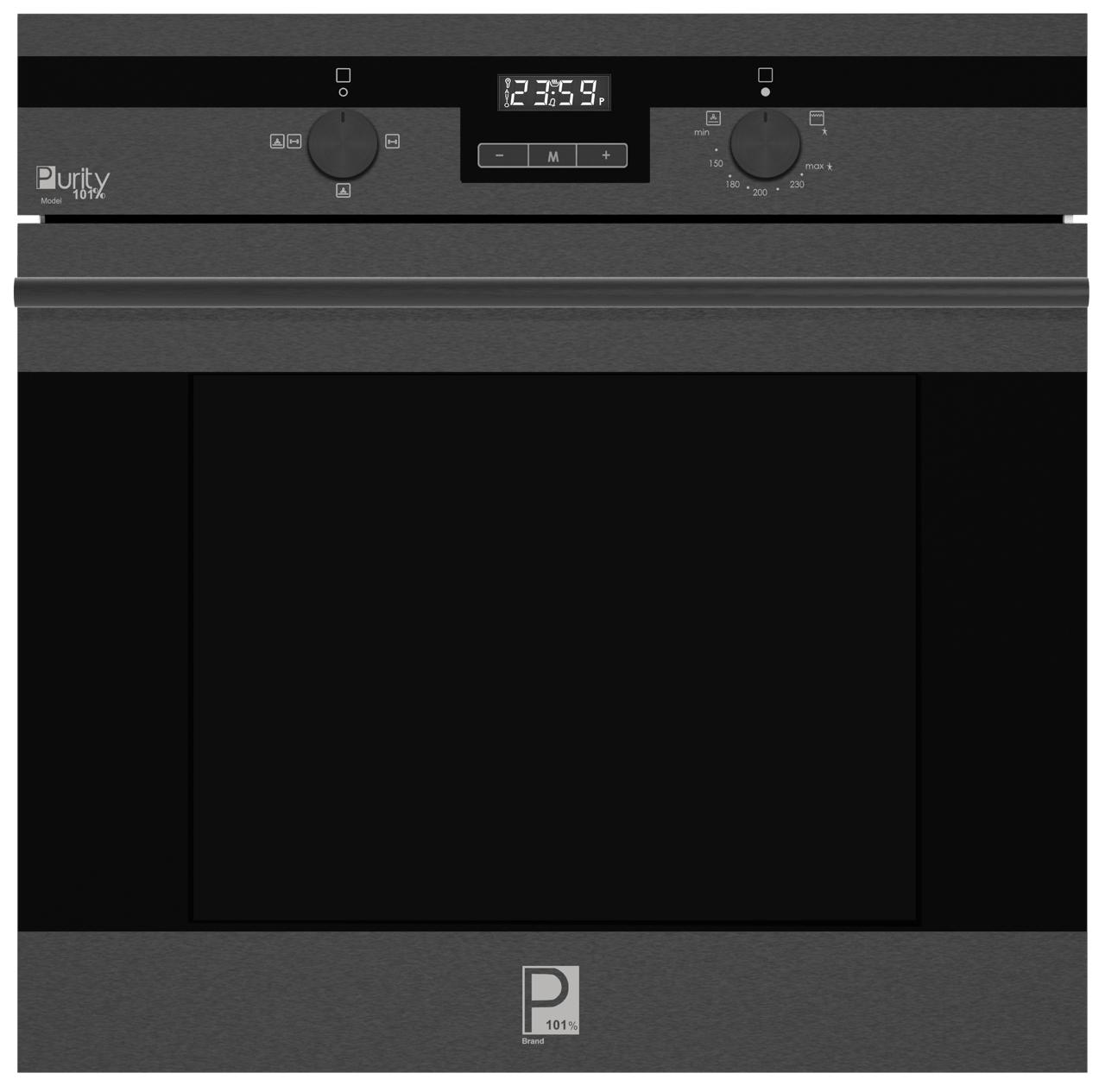 Purity, FR PRO, Purity Dark inox Built in Gas+Gas Oven with Turbo Fan 60 CM