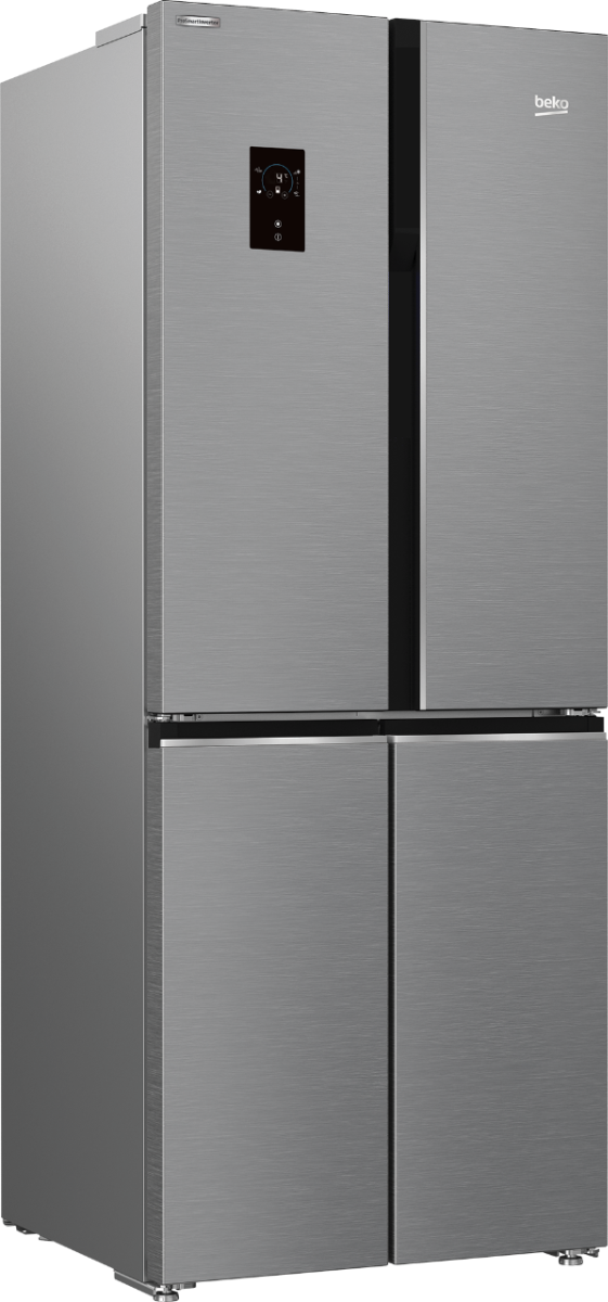 BEKO Refrigerator Side By Side 480 Liter NoFrost Digital Bottom Freezer Stainless Steel GNE480E20ZXPH